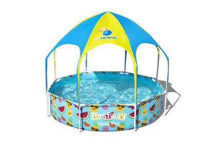 Steel Pro 1,688 Liters Splash in Shade Play Pool 2.44m x 51cm