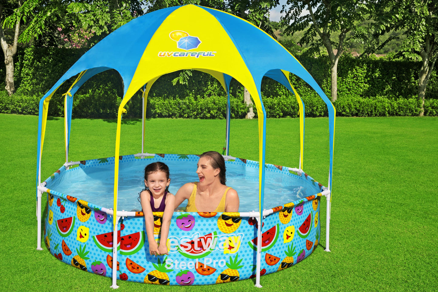 Steel Pro 1,688 Liters Splash in Shade Play Pool 2.44m x 51cm