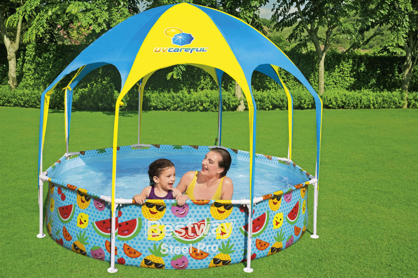 Steel Pro 1,688 Liters Splash in Shade Play Pool 2.44m x 51cm