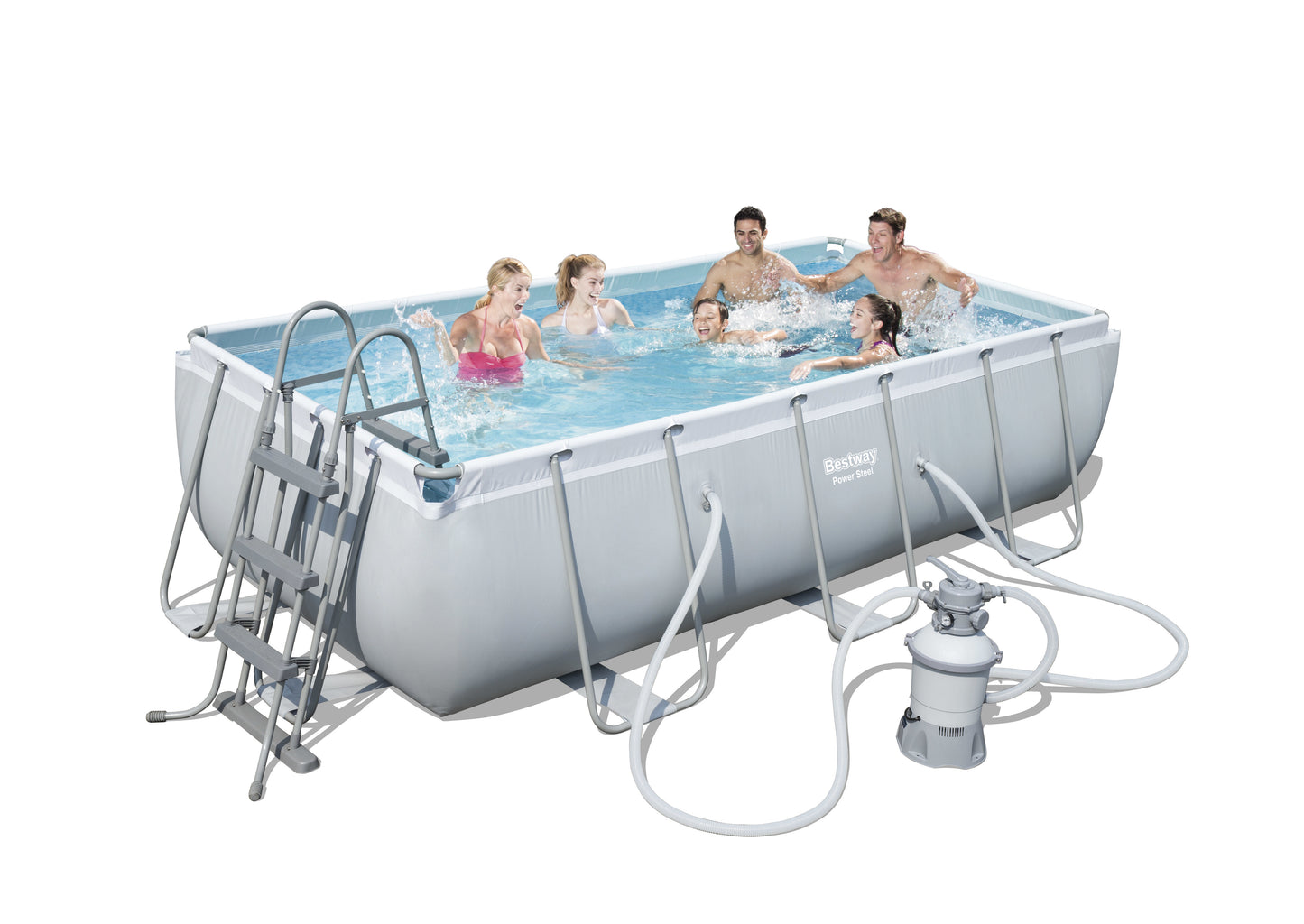 Power Steel® 6,478 Liters Rectangular Pool Set 4.04m x 2.01m x 1.00m