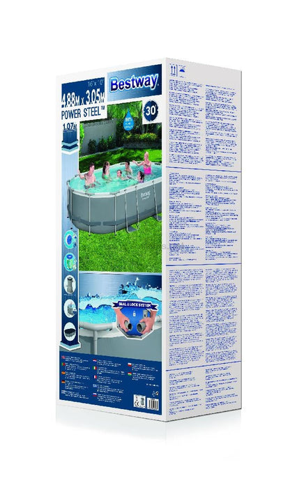 Power Steel® 10,949 Liters Oval Pool Set 4.88m x 3.05m x 1.07m