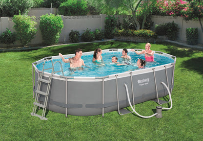 Power Steel® 7,250 Liters Oval Pool Set 4.27m x 2.50m x 1.00m