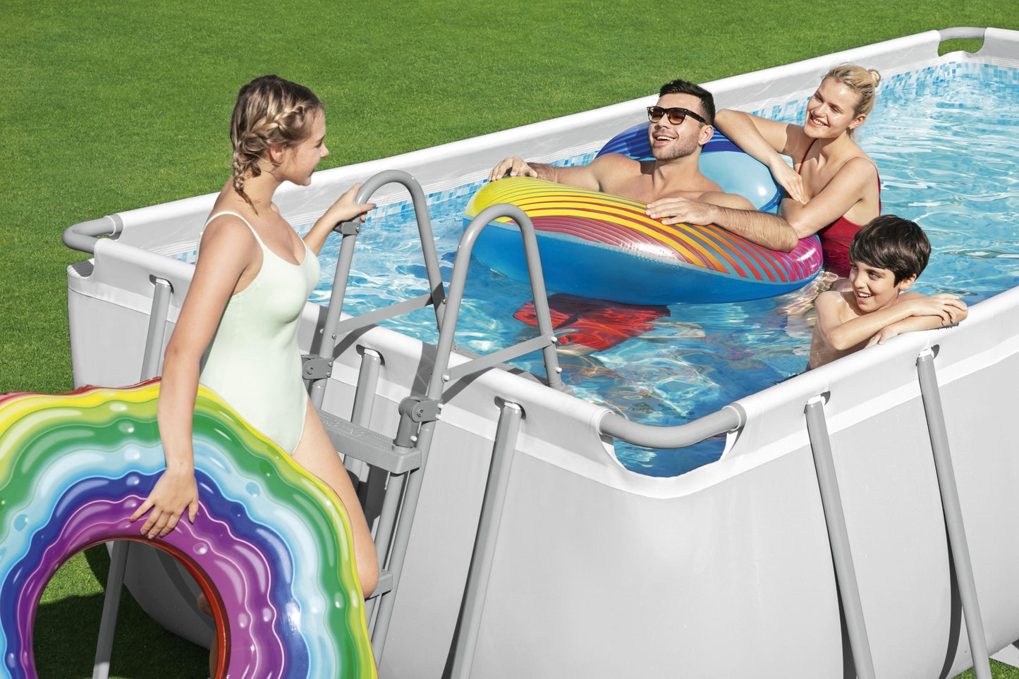 Power Steel® 11,532 Liters Rectangular Pool Set 4.88m x 2.44m x 1.22m