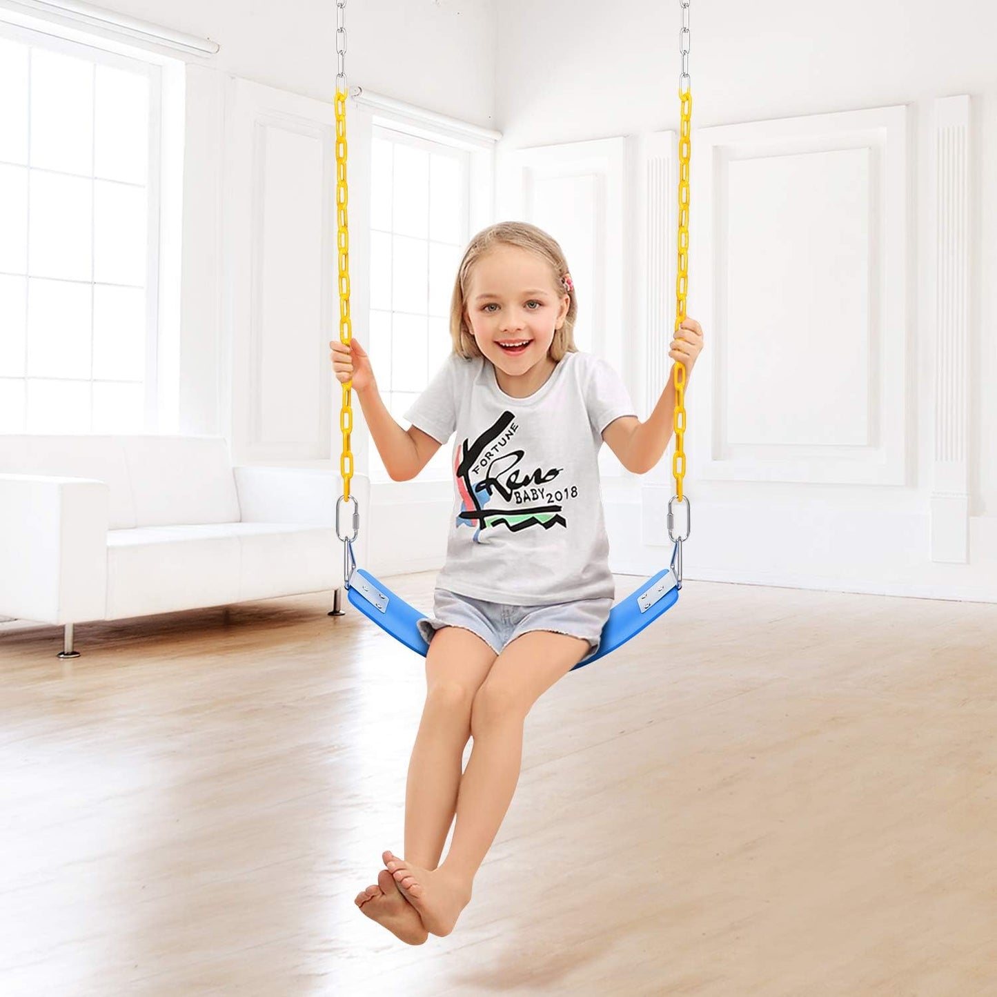Heavy Duty Swing Seat with Rubber Coated Chain