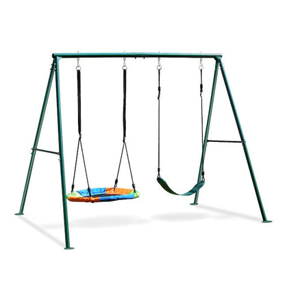 Kids Swing Set with Saucer Swing