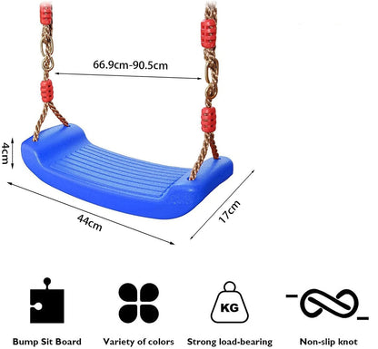 Swing Seat Board with Height Adjustable Rope