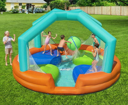 Dodge & Drench Water Park Jumper And Slider / Pool