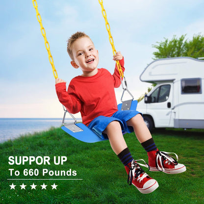 Heavy Duty Swing Seat with Rubber Coated Chain