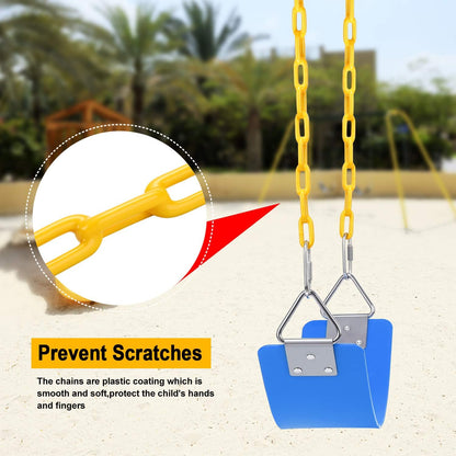 Heavy Duty Swing Seat with Rubber Coated Chain