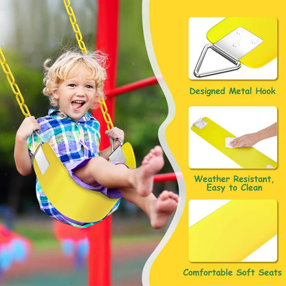 Heavy Duty Swing Seat with Rubber Coated Chain