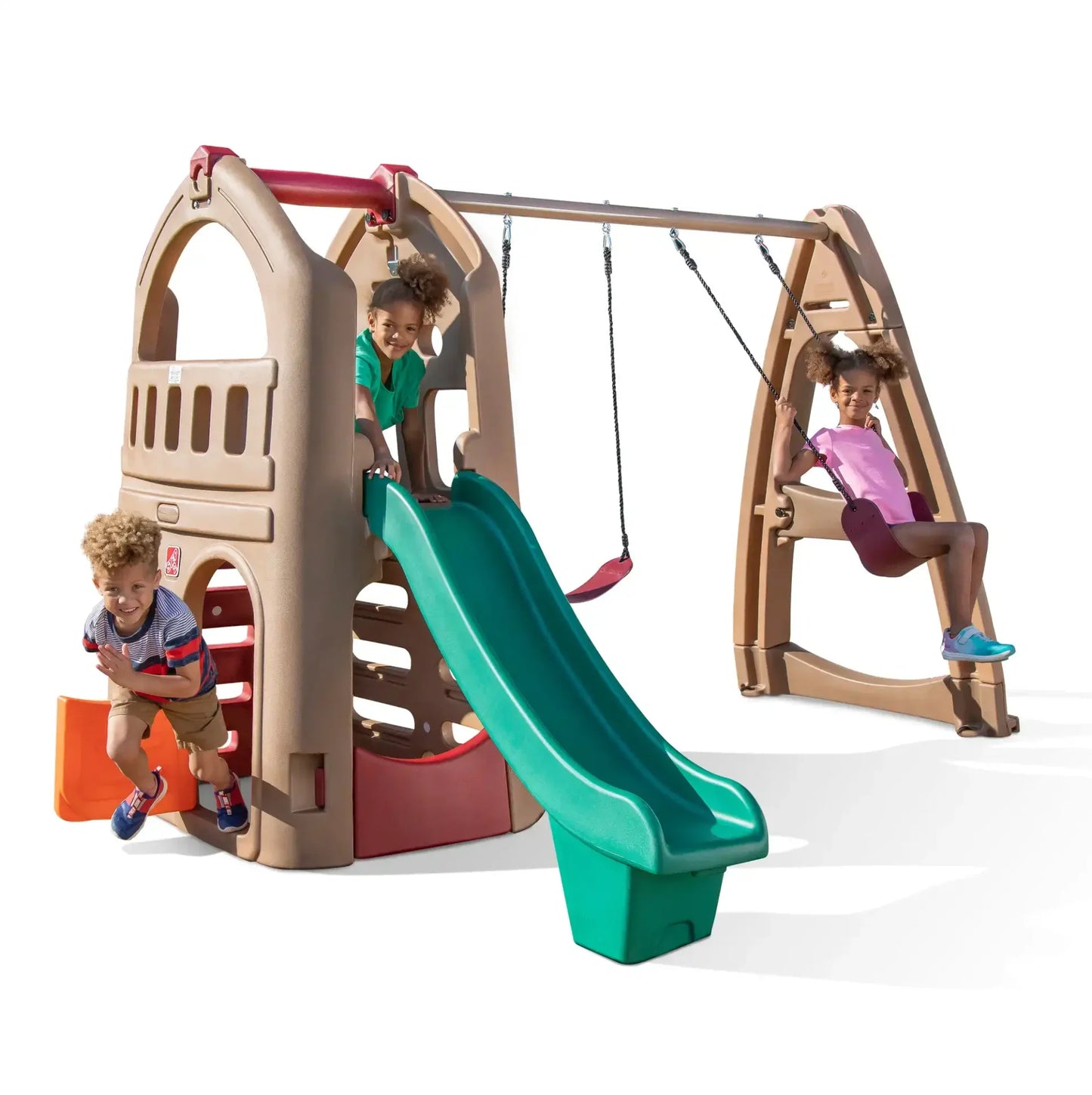 Naturally Playful Playhouse Climber and Swing Extension