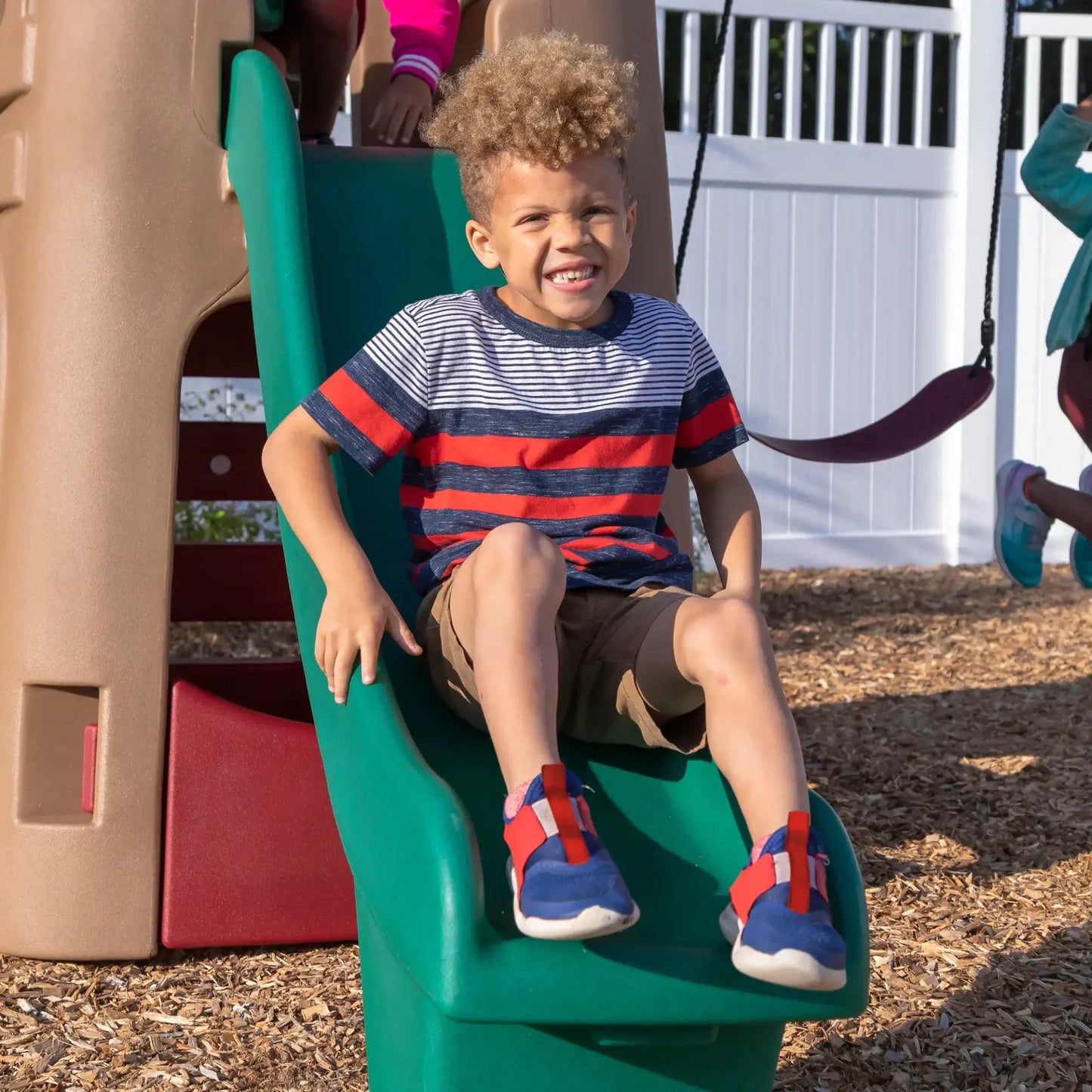 Naturally Playful Playhouse Climber and Swing Extension