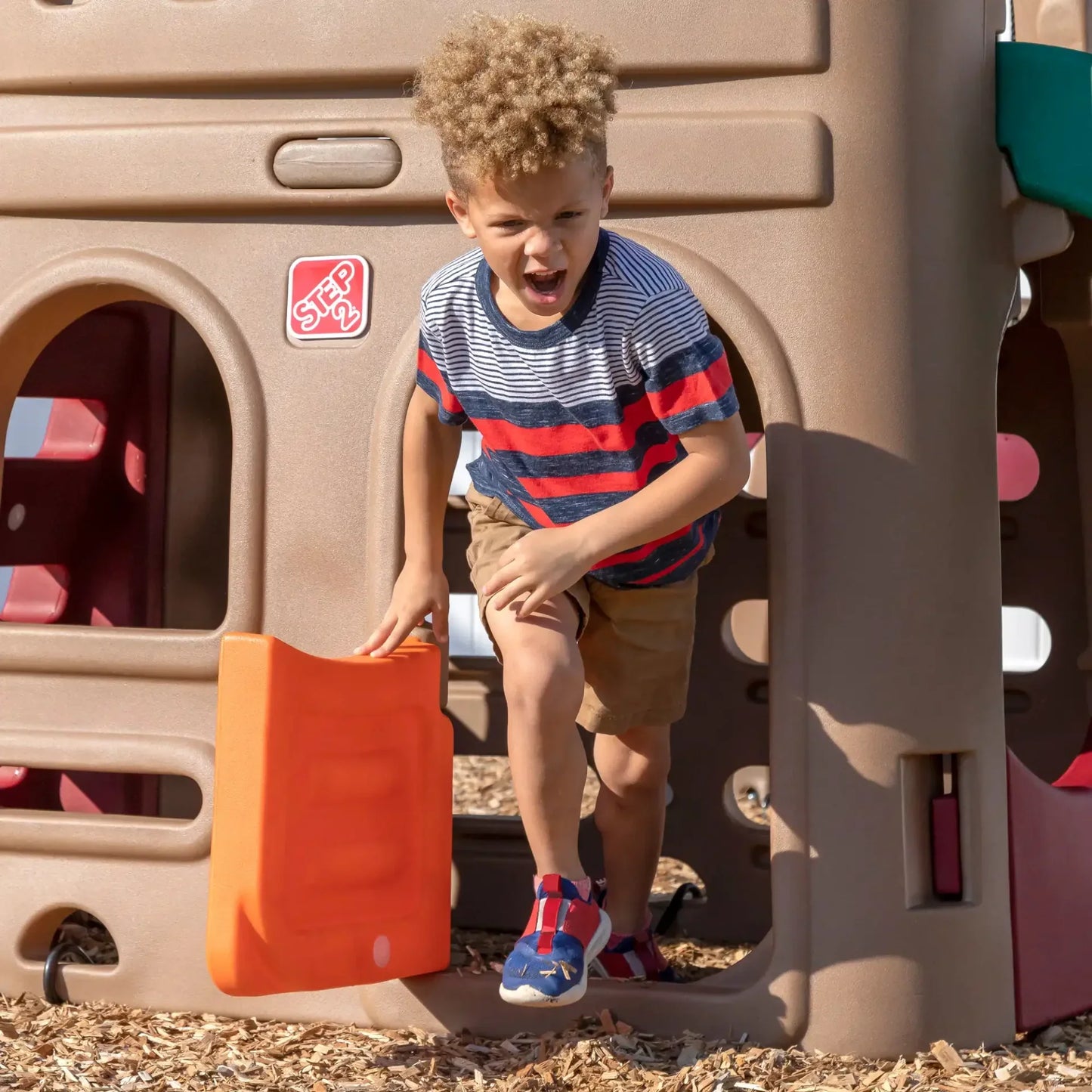 Naturally Playful Playhouse Climber and Swing Extension