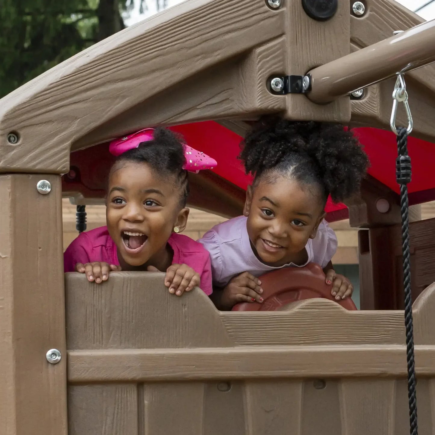 Naturally Playful Adventure Lodge Play Center with Glider
