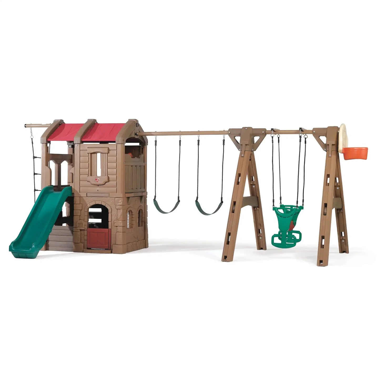 Naturally Playful Adventure Lodge Play Center with Glider