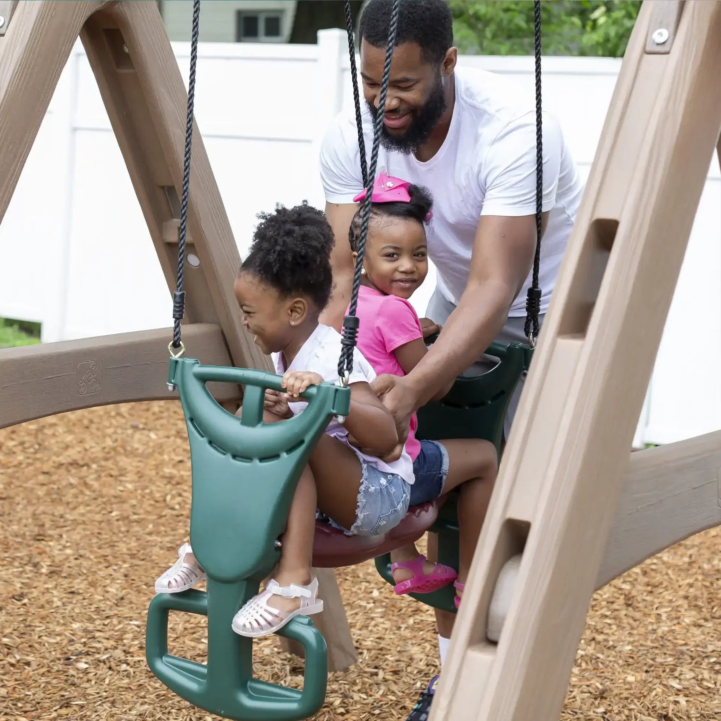 Naturally Playful Adventure Lodge Play Center with Glider