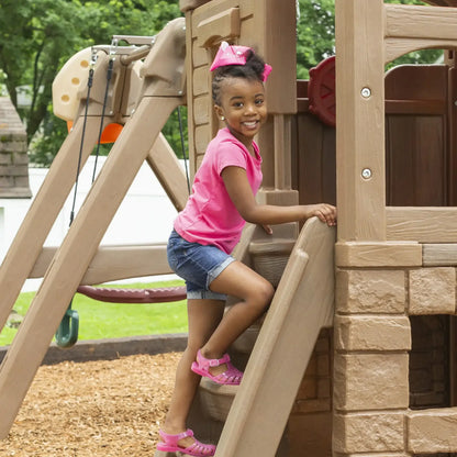 Naturally Playful Adventure Lodge Play Center with Glider