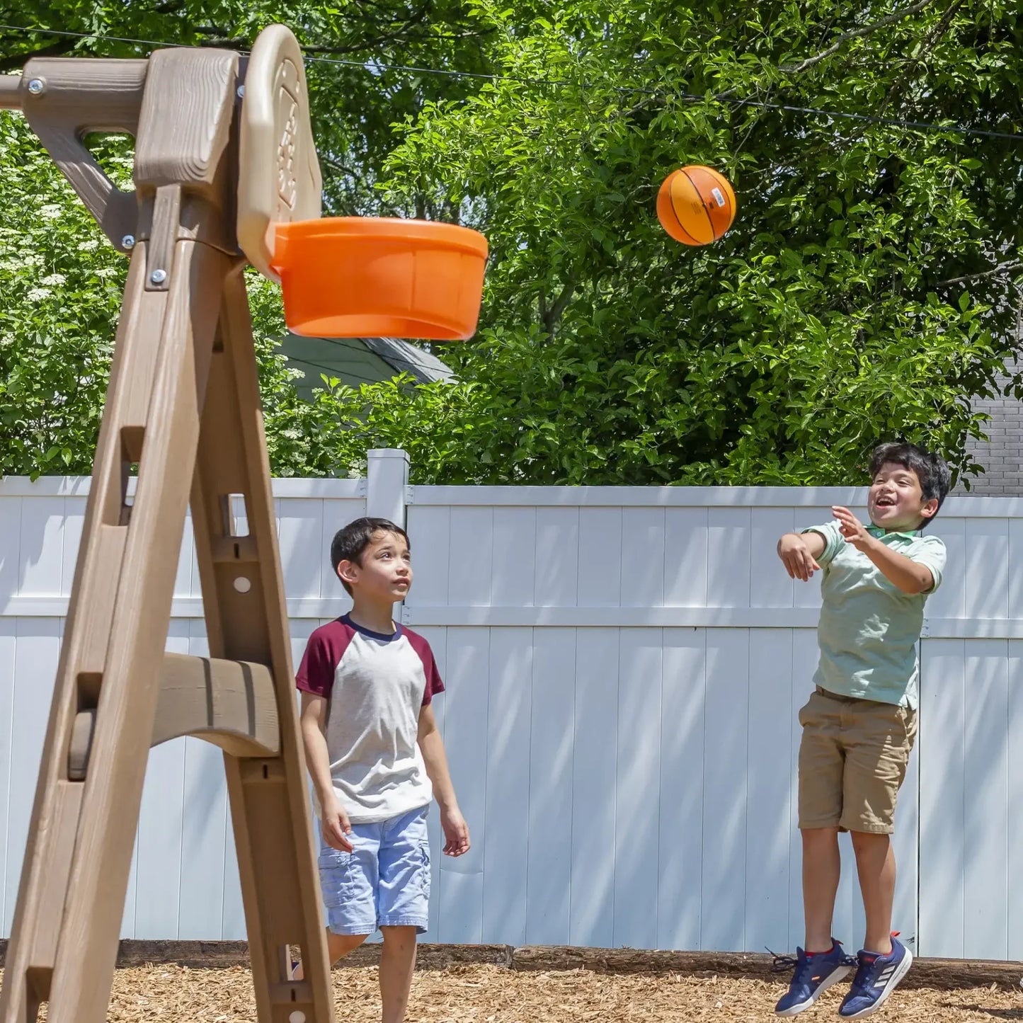 Naturally Playful Adventure Lodge Play Center with Glider
