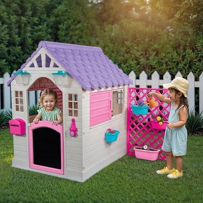 GARDEN PLAYHOUSE WITH FENCE