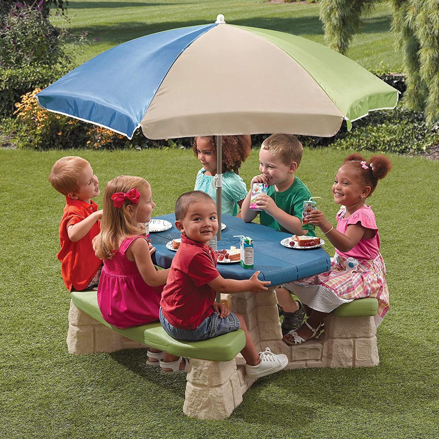 Naturally Playful® Picnic Table with Umbrella