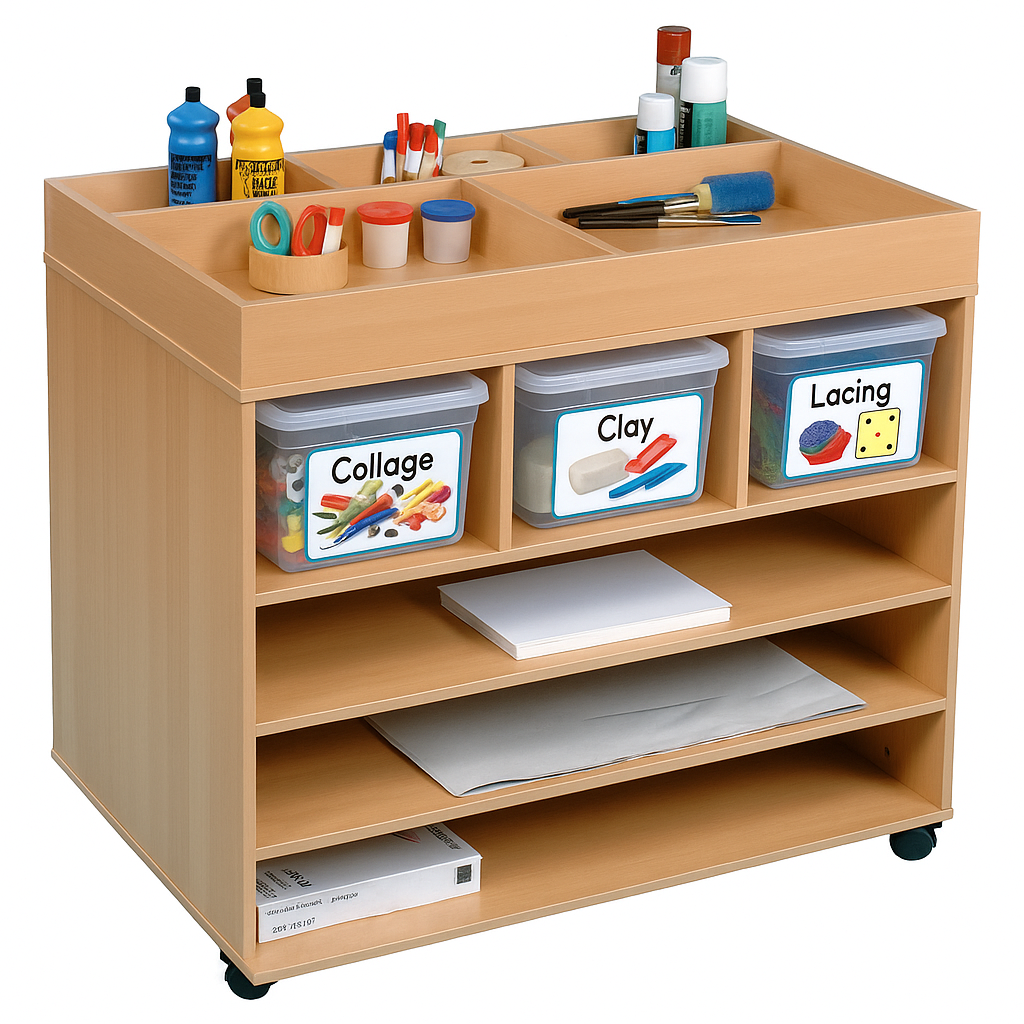 Nursery Paper Art & Material Trolley
