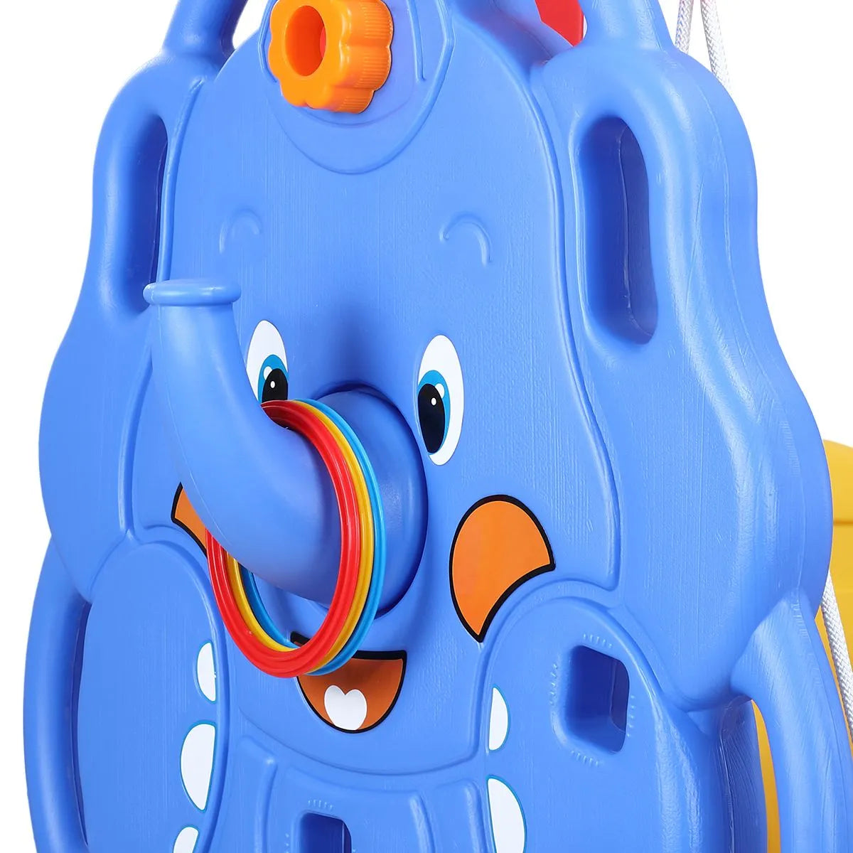 Elephant 4-in-1 Kids Slide and Swing Playset