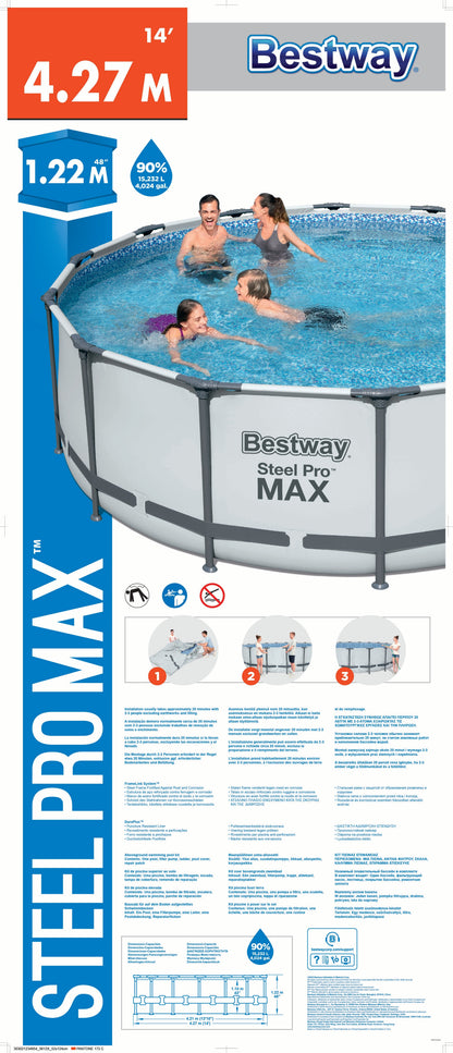 Steel Pro MAX® 15,232 Liters Round Pool 4.27m x 1.22m