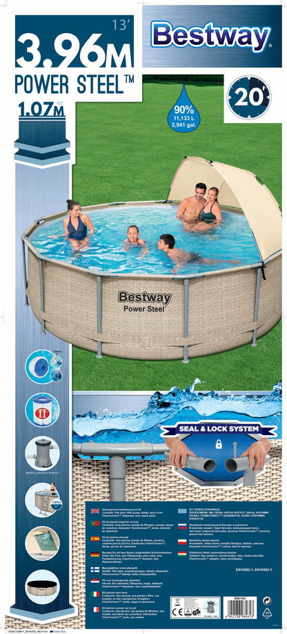 Power Steel® 11,133 Liters Round Pool Set 3.96m x 1.07m