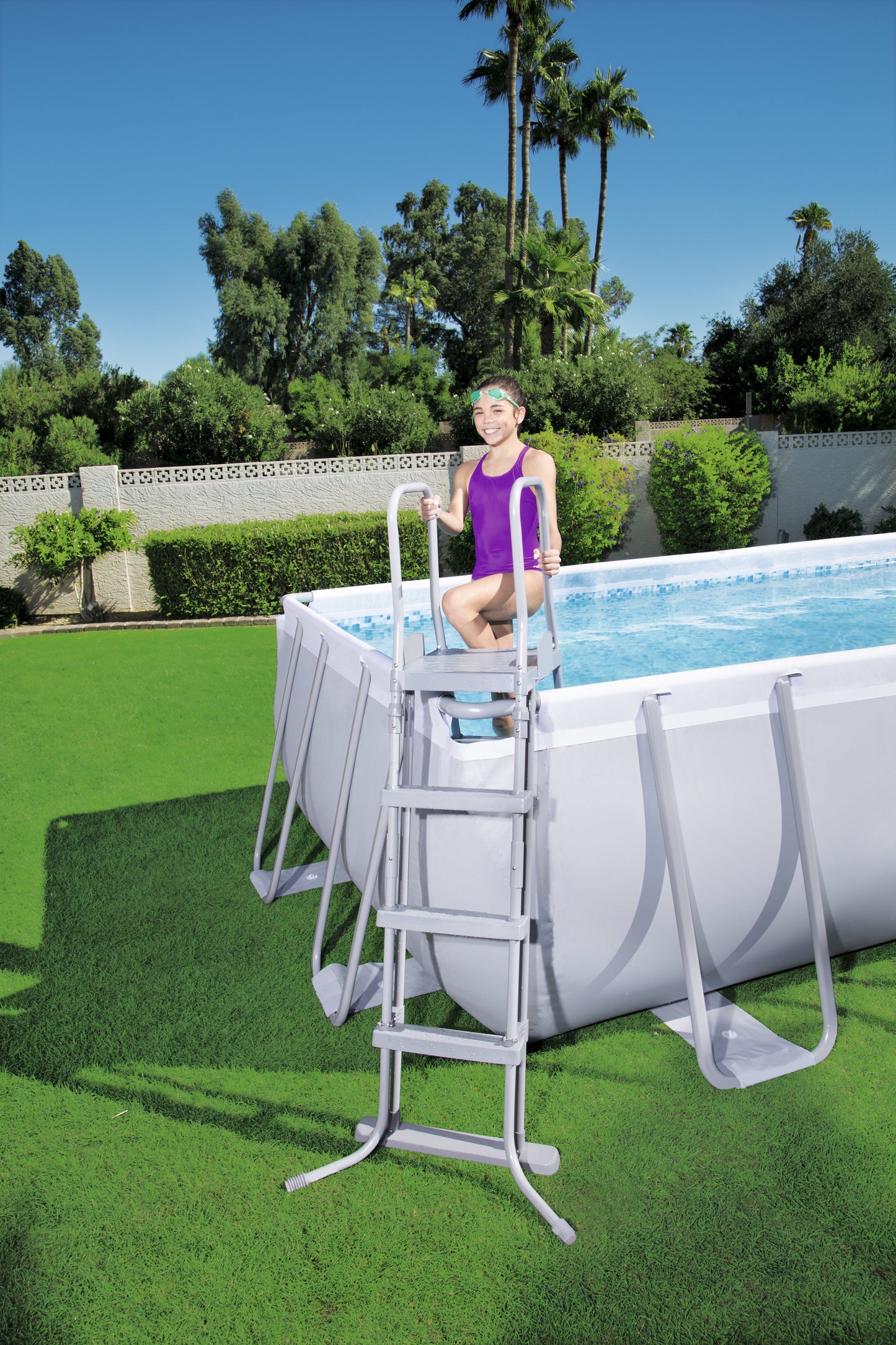 Power Steel® 8,124 Liters Rectangular Pool Set 4.12m x 2.01m x 1.22m