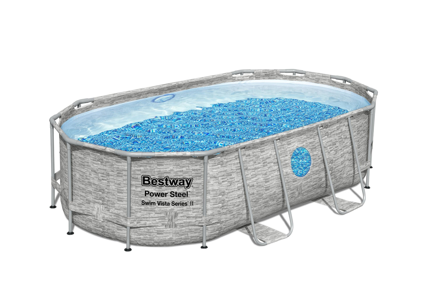 Power Steel® 7,250 Liters Swim Vista Series Oval Pool Set 4.27m x 2.50m x 1.00m