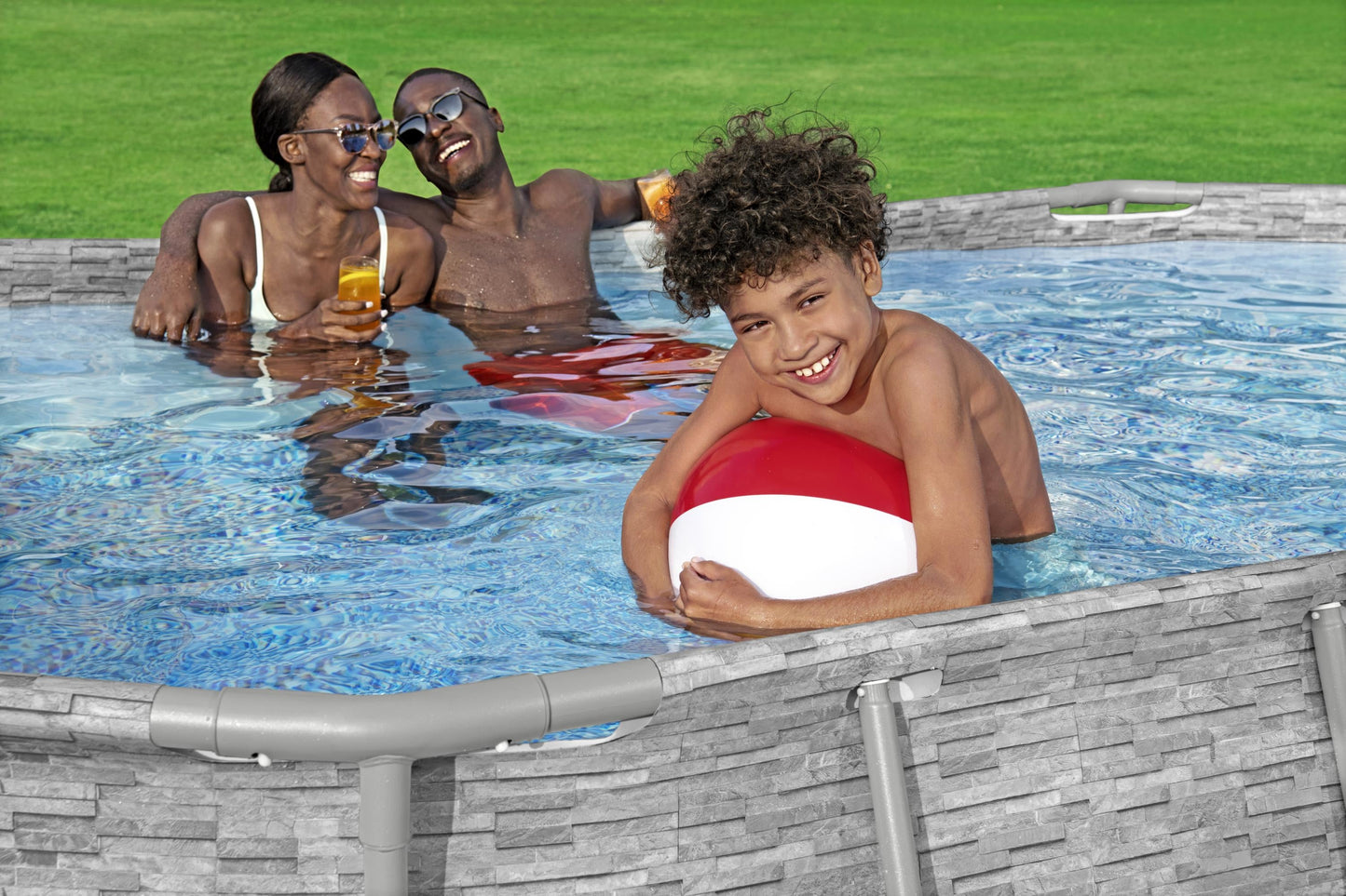 Power Steel® 7,250 Liters Swim Vista Series Oval Pool Set 4.27m x 2.50m x 1.00m