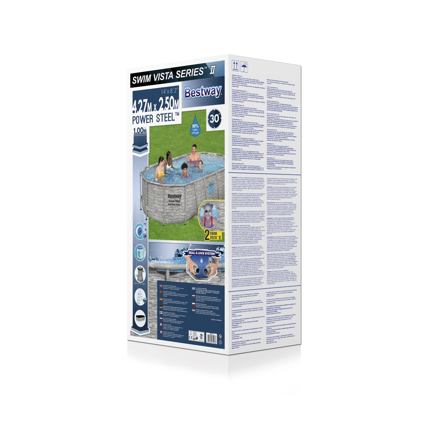 Power Steel® 7,250 Liters Swim Vista Series Oval Pool Set 4.27m x 2.50m x 1.00m