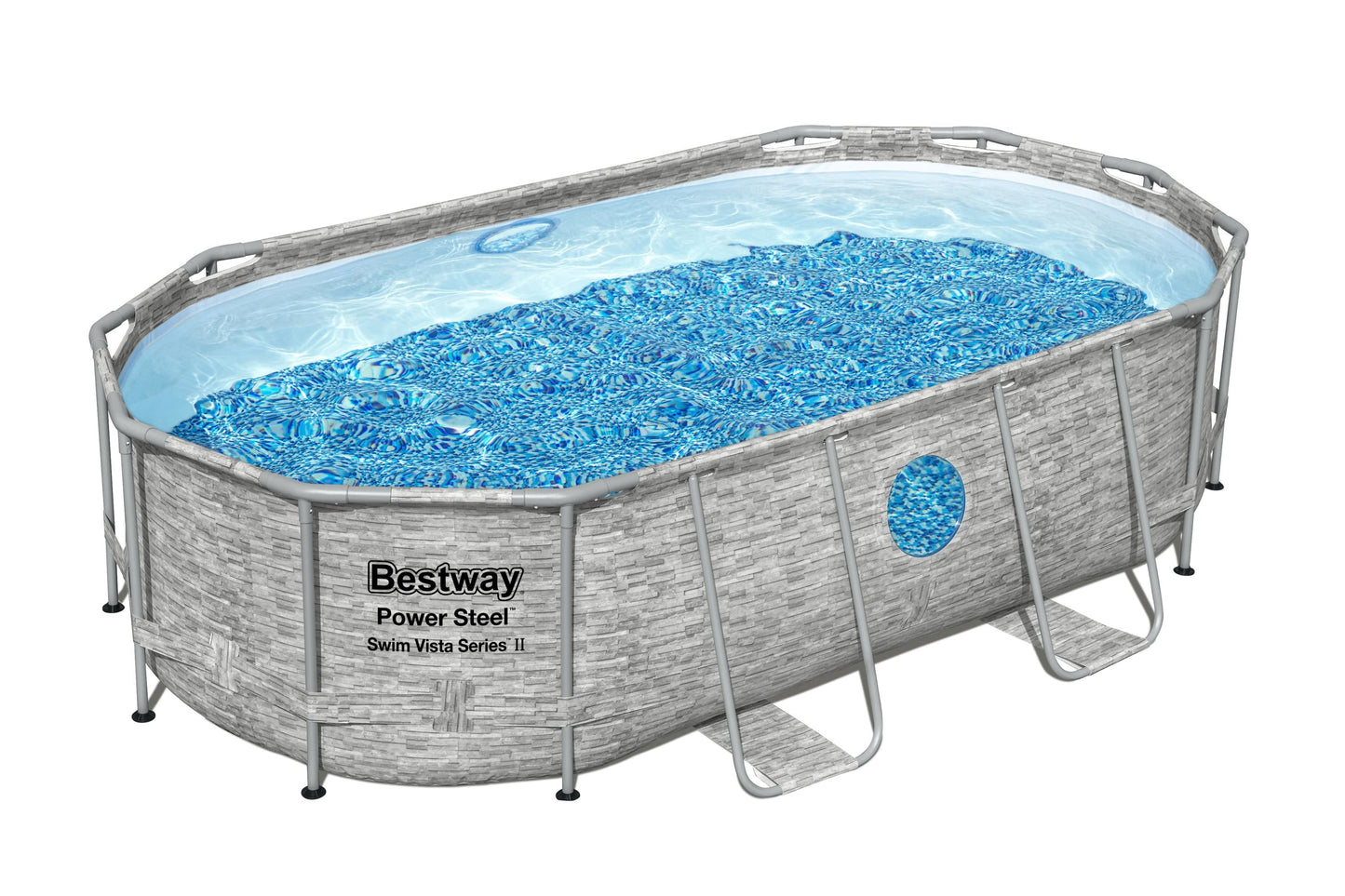 Power Steel® 7,250 Liters Swim Vista Series Oval Pool Set 4.27m x 2.50m x 1.00m