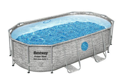 Power Steel® 7,250 Liters Swim Vista Series Oval Pool Set 4.27m x 2.50m x 1.00m