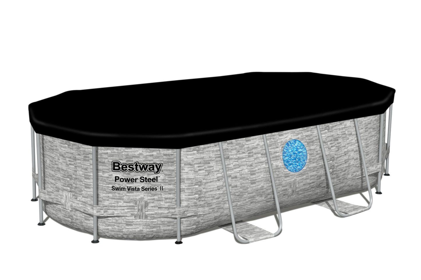 Power Steel® 7,250 Liters Swim Vista Series Oval Pool Set 4.27m x 2.50m x 1.00m