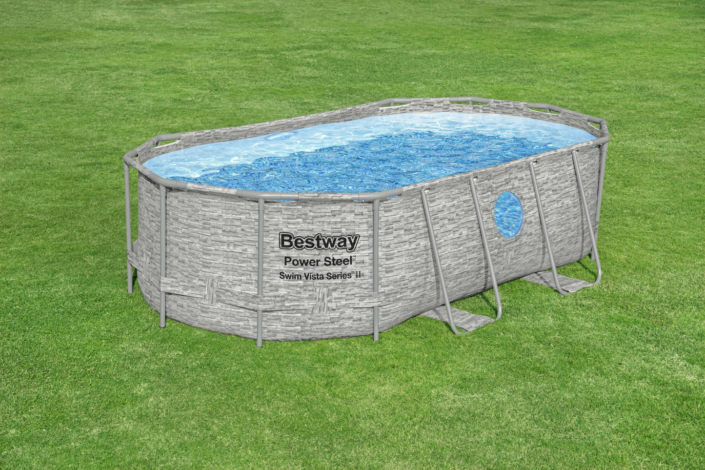 Power Steel® 7,250 Liters Swim Vista Series Oval Pool Set 4.27m x 2.50m x 1.00m