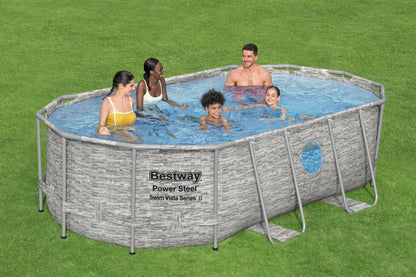 Power Steel® 7,250 Liters Swim Vista Series Oval Pool Set 4.27m x 2.50m x 1.00m