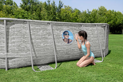 Power Steel® 10,949 Liters Swim Vista Series Oval Pool Set 4.88m x 3.05m x 1.07m