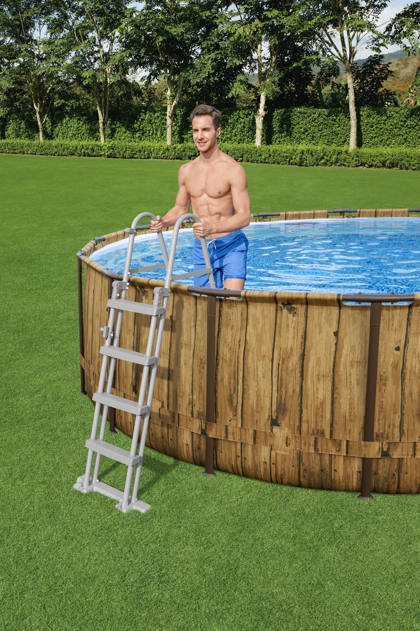 Power Steel® 12,232 Liters Swim Vista Series Round Pool Set 5.49m x 1.22m