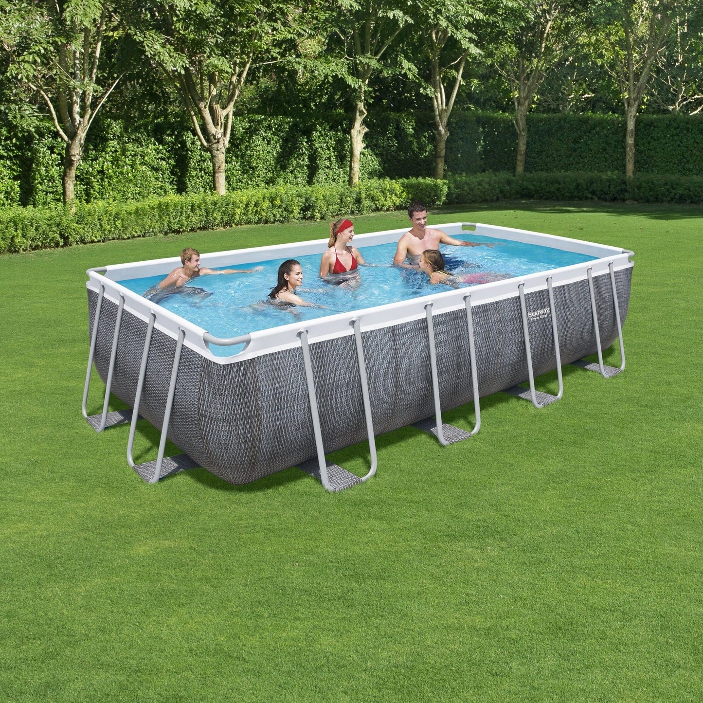 Power Steel® 14,812 Liters Rectangular Pool Set 5.49m x 2.74m x 1.22m