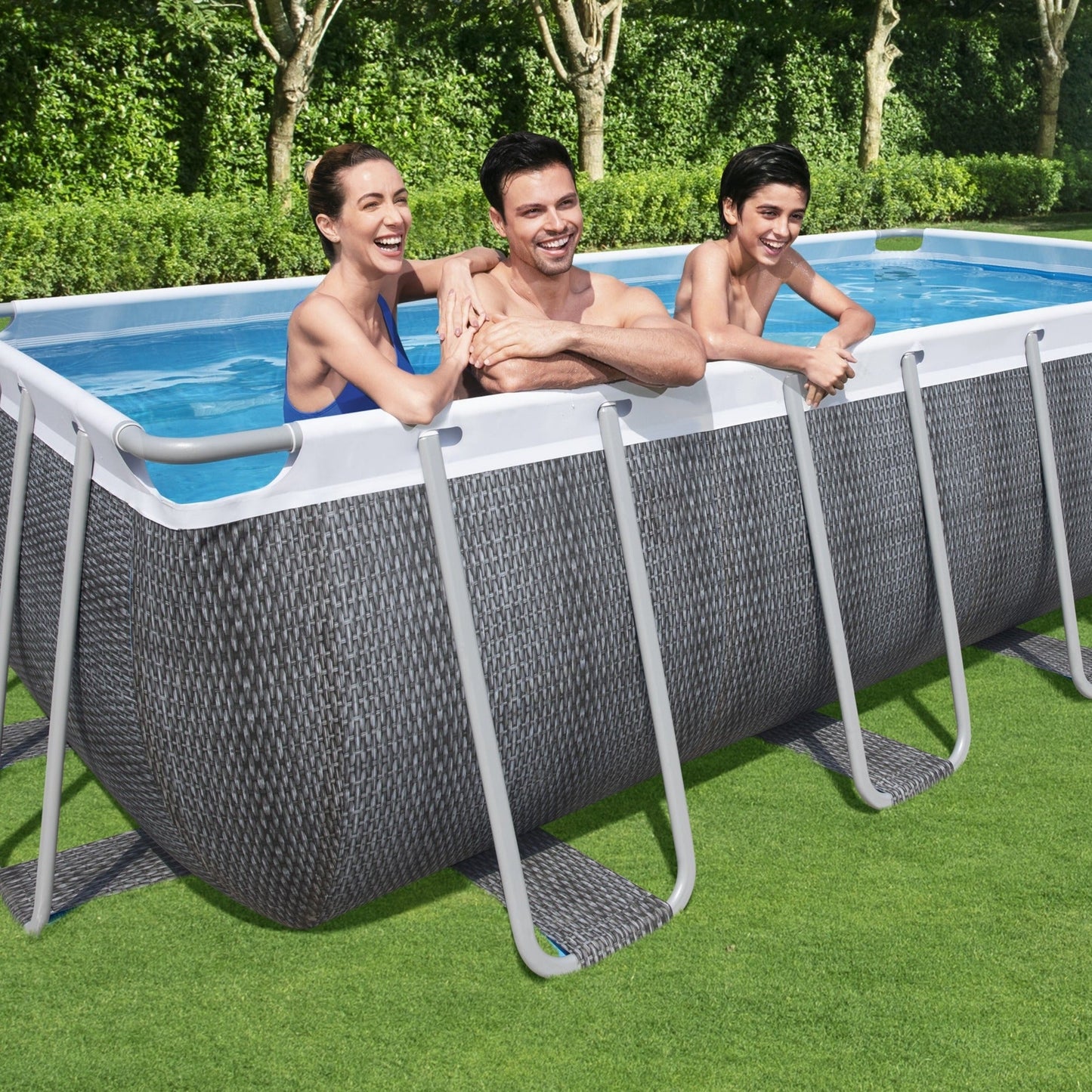 Power Steel® 14,812 Liters Rectangular Pool Set 5.49m x 2.74m x 1.22m