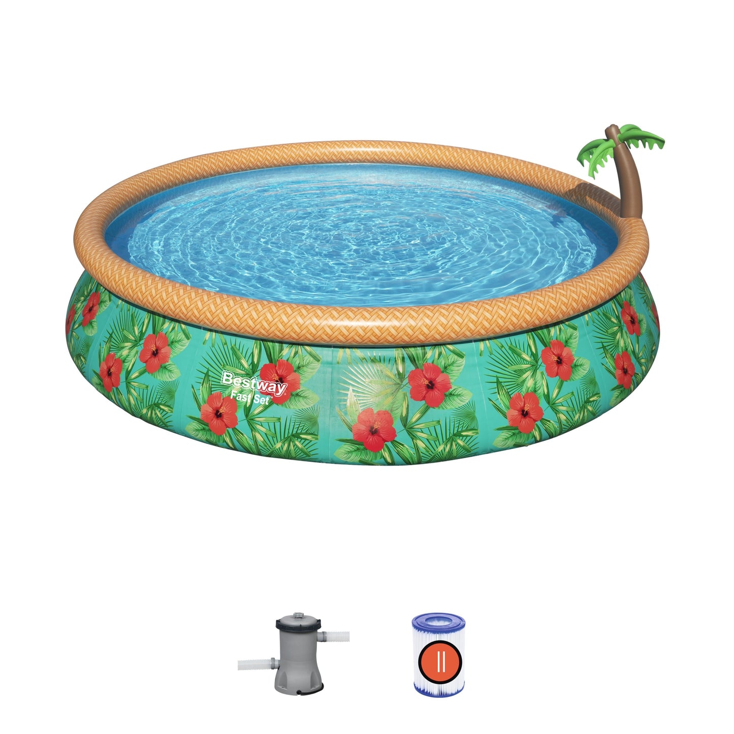 Fast Set Inflatable Pool 9,677 Liters Round Pool Set 4.57m x 84cm