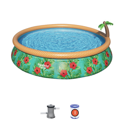 Fast Set Inflatable Pool 9,677 Liters Round Pool Set 4.57m x 84cm