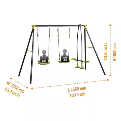 Double Swing Set with Glider