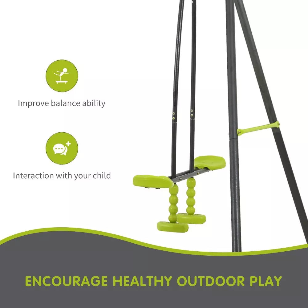 Double Swing Set with Glider