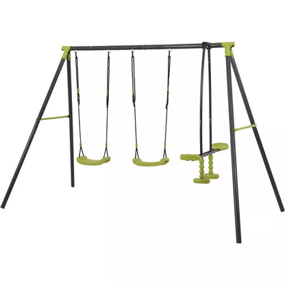 Double Swing Set with Glider