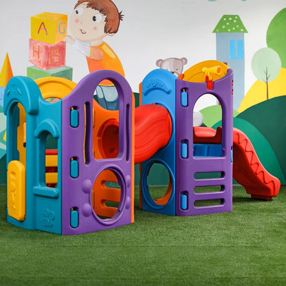 Playground Slides with Tunnel