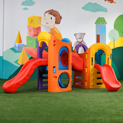 Playground Slides with Tunnel