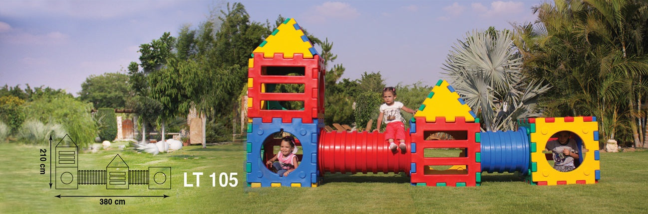 Tunnel and Cubic House Playset