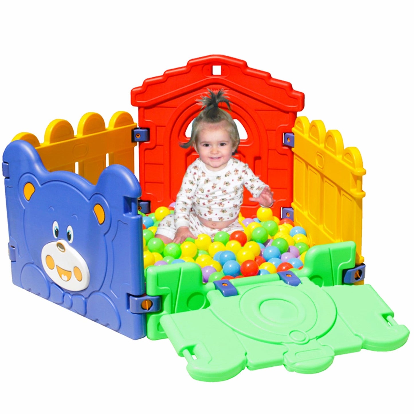 Bear and Train Ball Pit Playpen